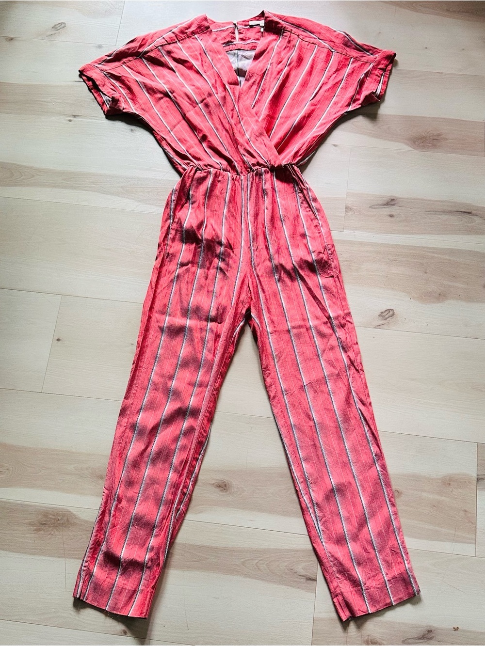 Maje striped jumpsuit size 34 Pandoki or Pando style relaxed, bohemian-chic